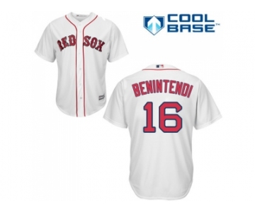 Youth Boston Red Sox #16 Andrew Benintendi White Cool Base Stitched MLB Jersey