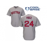 Youth Boston Red Sox #24 David Price Grey Cool Base Stitched MLB Jersey