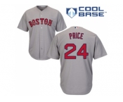 Youth Boston Red Sox #24 David Price Grey Cool Base Stitched MLB Jersey