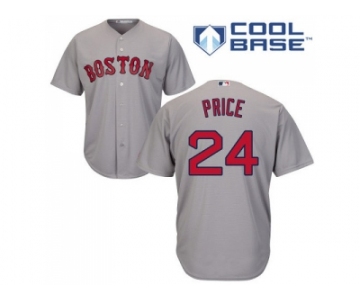 Youth Boston Red Sox #24 David Price Grey Cool Base Stitched MLB Jersey