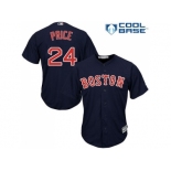 Youth Boston Red Sox #24 David Price Navy Blue Cool Base Stitched MLB Jersey