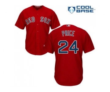 Youth Boston Red Sox #24 David Price Red Cool Base Stitched MLB Jersey