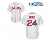 Youth Boston Red Sox #24 David Price White Cool Base Stitched MLB Jersey