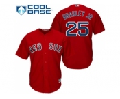 Youth Boston Red Sox #25 Jackie Bradley Jr Red Cool Base Stitched MLB Jersey