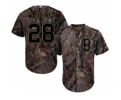 Youth Boston Red Sox #28 J. D. Martinez Camo Realtree Collection Cool Base Stitched MLB Jersey