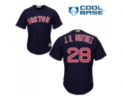 Youth Boston Red Sox #28 J. D. Martinez Navy Blue Cool Base Stitched Baseball Jersey