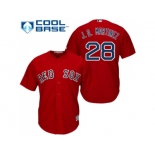 Youth Boston Red Sox #28 J. D. Martinez Red Cool Base Stitched Baseball Jerseys