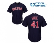 Youth Boston Red Sox #41 Chris Sale Navy Blue Cool Base Stitched MLB Jersey