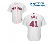 Youth Boston Red Sox #41 Chris Sale White Cool Base Stitched MLB Jersey