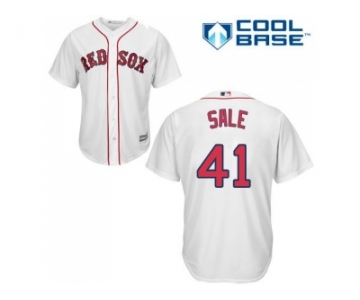 Youth Boston Red Sox #41 Chris Sale White Cool Base Stitched MLB Jersey