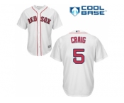 Youth Boston Red Sox #5 Allen Craig White Cool Base Stitched MLB Jersey