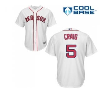 Youth Boston Red Sox #5 Allen Craig White Cool Base Stitched MLB Jersey