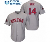 Youth Majestic Boston Red Sox #14 Jim Rice Authentic Grey Road Cool Base 2018 World Series Champions MLB Jersey