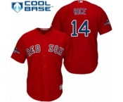 Youth Majestic Boston Red Sox #14 Jim Rice Authentic Red Alternate Home Cool Base 2018 World Series Champions MLB Jersey