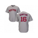 Youth Majestic Boston Red Sox #16 Andrew Benintendi Authentic Grey Road Cool Base MLB Jersey