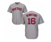 Youth Majestic Boston Red Sox #16 Andrew Benintendi Authentic Grey Road Cool Base MLB Jersey