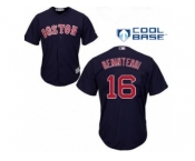 Youth Majestic Boston Red Sox #16 Andrew Benintendi Authentic Navy Blue Alternate Road Cool Base MLB Jersey