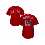 Youth Majestic Boston Red Sox #19 Jackie Bradley Jr Authentic Red Alternate Home Cool Base MLB Jersey