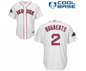 Youth Majestic Boston Red Sox #2 Xander Bogaerts Authentic White Home Cool Base 2018 World Series Champions MLB Jersey