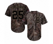 Youth Majestic Boston Red Sox #25 Tony Conigliaro Authentic Camo Realtree Collection Flex Base 2018 World Series Champions MLB Jersey