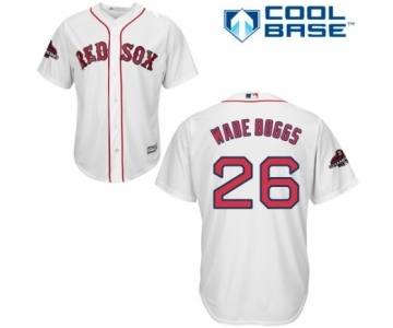 Youth Majestic Boston Red Sox #26 Wade Boggs Authentic White Home Cool Base 2018 World Series Champions MLB Jersey