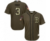 Youth Majestic Boston Red Sox #3 Jimmie Foxx Authentic Green Salute to Service 2018 World Series Champions MLB Jersey