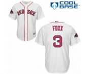 Youth Majestic Boston Red Sox #3 Jimmie Foxx Authentic White Home Cool Base 2018 World Series Champions MLB Jersey