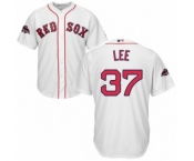 Youth Majestic Boston Red Sox #37 Bill Lee Authentic White Home Cool Base 2018 World Series Champions MLB Jersey