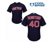 Youth Majestic Boston Red Sox #40 Andrew Benintendi Authentic Navy Blue Alternate Road Cool Base MLB Jersey