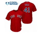 Youth Majestic Boston Red Sox #41 Chris Sale Authentic Red Alternate Home Cool Base MLB Jersey