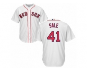 Youth Majestic Boston Red Sox #41 Chris Sale Authentic White Home Cool Base MLB Jersey