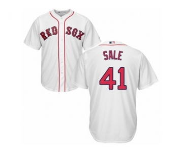 Youth Majestic Boston Red Sox #41 Chris Sale Authentic White Home Cool Base MLB Jersey