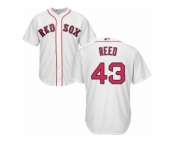 Youth Majestic Boston Red Sox #43 Addison Reed Authentic White Home Cool Base MLB Jersey