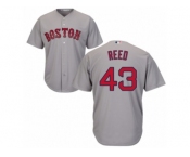 Youth Majestic Boston Red Sox #43 Addison Reed Replica Grey Road Cool Base MLB Jersey