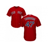 Youth Majestic Boston Red Sox #47 Tyler Thornburg Authentic Red Alternate Home Cool Base MLB Jersey