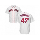 Youth Majestic Boston Red Sox #47 Tyler Thornburg Authentic White Home Cool Base MLB Jersey