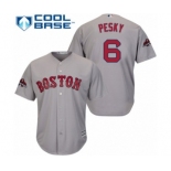 Youth Majestic Boston Red Sox #6 Johnny Pesky Authentic Grey Road Cool Base 2018 World Series Champions MLB Jersey