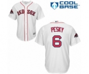 Youth Majestic Boston Red Sox #6 Johnny Pesky Authentic White Home Cool Base 2018 World Series Champions MLB Jersey