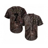 Youth Majestic Boston Red Sox #7 Christian Vazquez Authentic Camo Realtree Collection Flex Base 2018 World Series Champions MLB Jersey