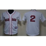 youth mlb boston red sox #2 jacoby ellsbury white