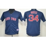 youth mlb boston red sox #34 david ortiz blue