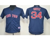 youth mlb boston red sox #34 david ortiz blue