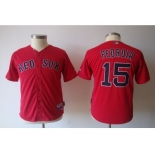 youth mlb jerseys boston red sox #15 pedroia red