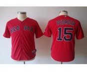 youth mlb jerseys boston red sox #15 pedroia red