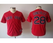 youth mlb jerseys boston red sox #28 gonzalez red