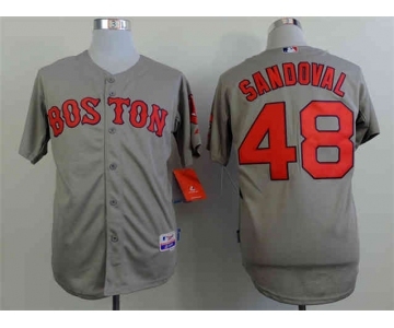 youth mlb jerseys boston red sox #48 sandoval grey