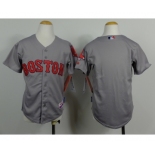 youth mlb jerseys boston red sox blank grey