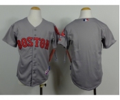 youth mlb jerseys boston red sox blank grey