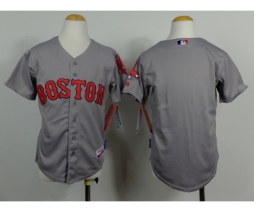 youth mlb jerseys boston red sox blank grey