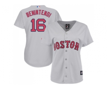 Women Boston Red Sox #16 Andrew Benintendi Grey Road Stitched MLB Jersey